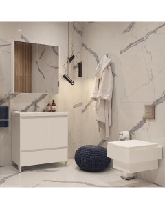 Мебель для ванной Klaufs 80 2D 1Y белая напольная Velvex