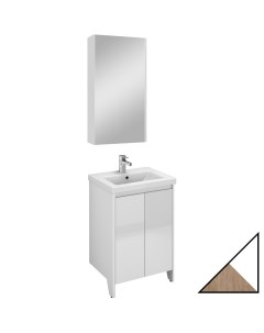 Мебель для ванной Klaufs 50 2D белая шатанэ напольная Velvex
