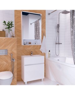 Мебель для ванной Mira 60H белый глянец 1marka