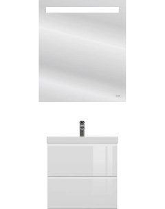 Мебель для ванной Moduo 60 раковина Como 60 зеркало LED 010 base 60 с подсветкой Cersanit