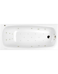 Акриловая ванна Layla Slim ULTRA 180x80 см с гидромассажем с каркасом со сливом переливом фурнитура  Whitecross
