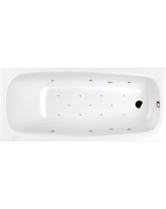 Акриловая ванна Layla RELAX 170x75 см с гидромассажем с каркасом со сливом переливом фурнитура бронз Whitecross