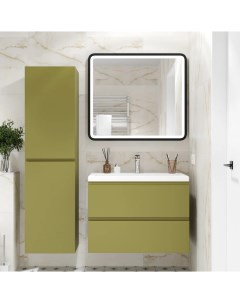 Мебель для ванной Bianchi 90 подвесная оливковая белая раковина Art&max