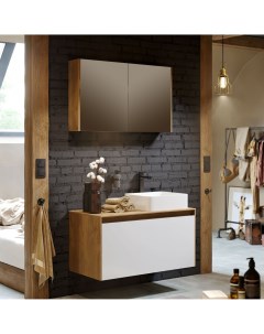 Мебель для ванной Mobi 100 дуб балтийский белая Aqwella 5 stars
