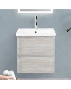 Тумба с раковиной Albano Cer 50 подвесная rovere vintage bianco Belbagno