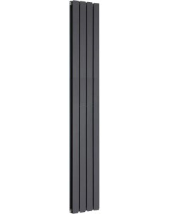 Радиатор стальной Соло В2 1750 4 секции боковое подключение черный структурный шелк Кзто