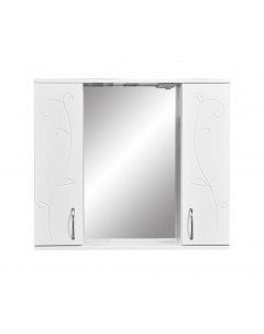 Зеркальный шкаф Фантазия 80 C с подсветкой белый Stella polar