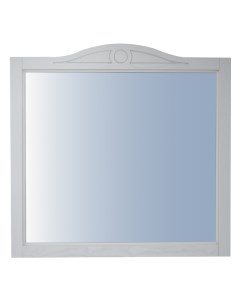 Зеркало Carolina 82х91 белое с патиной серебро Azario