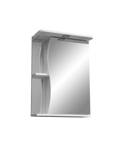 Зеркальный шкаф Волна Верея 55 C правый подвесной с подсветкой белый Stella polar