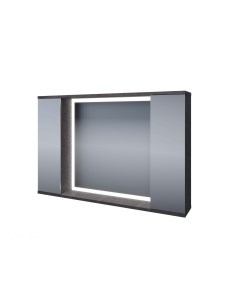 Зеркальный шкаф Дэрри 100 см с подсветкой бетон цемент Stella polar