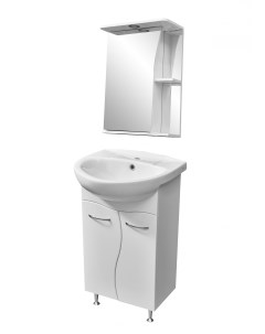 Мебель для ванной Волна 50 Зеркало шкаф Винчи левое Stella polar