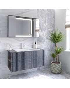 Мебель для ванной Дэрри 100 см подвесная бетон цемент Stella polar