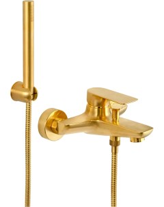 Смеситель для ванны с душем Infinity брашированное золото Remer