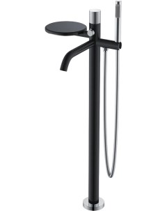 Напольный смеситель для ванны с душем Stick black touch chrome Boheme