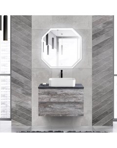 Мебель для ванной Molveno 46 80 legno grigio со столешницей Cezares