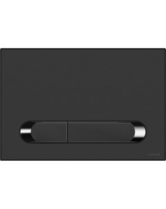 Кнопка смыва Estetica черная матовая рамка хром 64112 Cersanit