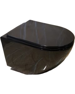 Унитаз подвесной Черный с сиденьем Микролифт Ceramalux