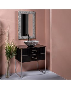 Мебель для ванной Monaco 80 со столешницей черная хром Armadi art