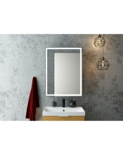 Зеркало шкаф Mirror Box black LED 60х80 с подсветкой Континент