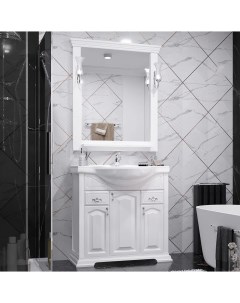 Мебель для ванной Риспекто 85 белая с раковиной Сенеж Opadiris