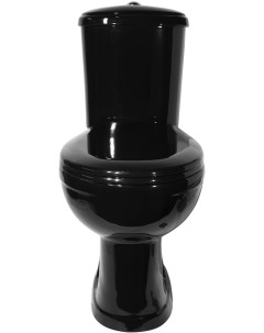 Унитаз компакт Дора Антивсплеск Стандарт черный нижний подвод воды горизонтальный выпуск Оскольская керамика