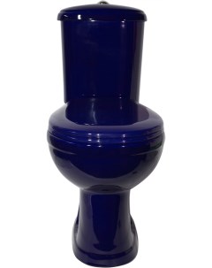 Унитаз компакт Дора Антивсплеск Стандарт синий нижний подвод воды горизонтальный выпуск Оскольская керамика