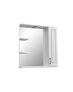 Зеркальный шкаф Кармела 75 C подвесной правый ольха белая Stella polar