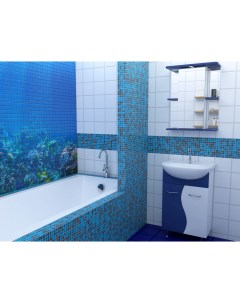 Мебель для ванной Колор 1 55 напольная синяя Stella polar