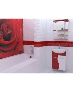 Мебель для ванной Колор 1 55 напольная красная Stella polar