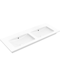 Мебельная раковина Venticello 130 см без отверстия для смесителя stone white ceramic plus Villeroy&boch