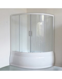 Шторка на ванну Alpine 170 см прозрачное стекло Royal bath