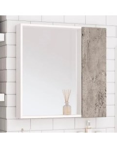 Зеркало шкаф Манхэттен 75 серый бетон Runo