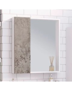 Зеркало шкаф Манхэттен 65 серый бетон Runo