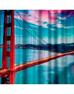 Штора для ванной Golden Gate Bridge 180x200 Ridder