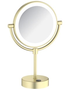 Косметическое зеркало Saona с подсветкой матовое золото Timo