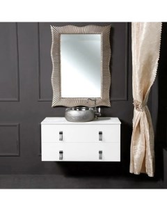 Мебель для ванной NeoArt 100 белая с ручками Glaze хром Armadi art
