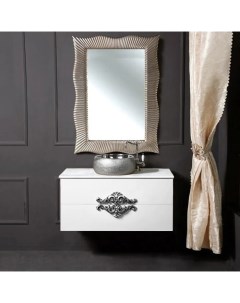 Мебель для ванной NeoArt 100 белая с ручками серебро Armadi art