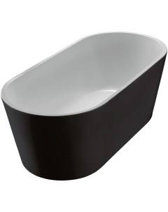 Акриловая ванна 170x80 белый глянец чёрная матовая Belbagno