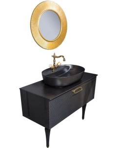 Мебель для ванной Valessi Avantgarde Linea 100 черная с накладной раковиной Armadi art