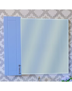Зеркало шкаф Глория 85 L голубой Sanflor