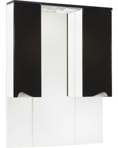 Зеркало шкаф Эйфория 100 черное с подсветкой Bellezza