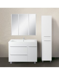 Мебель для ванной Соната 90Н с 1 дверкой и 2 ящиками белый глянец 1marka