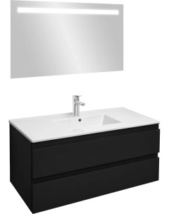 Мебель для ванной Madeleine 100 черная матовая раковина белая Jacob delafon