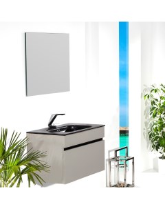 Мебель для ванной Vallessi 60 кашемир с черной раковиной Armadi art