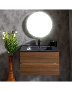 Мебель для ванной Vallessi 80 темный матовый фактурный Armadi art