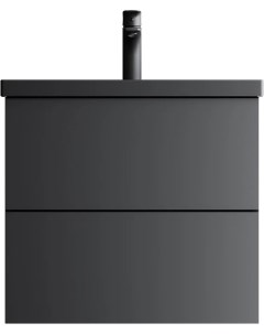 Тумба для комплекта Gem 60 черная матовая подвесная с 2 ящиками Am.pm.