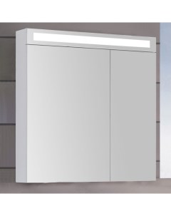 Зеркало шкаф Max 80 белый глянец с подсветкой Dreja