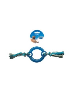 Игрушка для собак резиновая Кольцо с веревками синее 30см Бельгия Duvo+