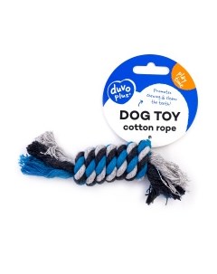 Игрушка для собак веревочная с усиленным центром голубая 13см Бельгия Duvo+