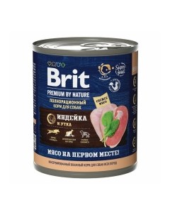 Premium by Nature Dog Adult Корм влаж индейка с уткой д собак конс 850г Brit*